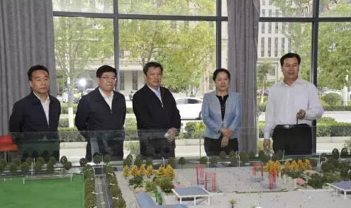 市長陳青，副市長王月成陪同省電力投資集團公司總經(jīng)理李輝一行深入階州廣場視察