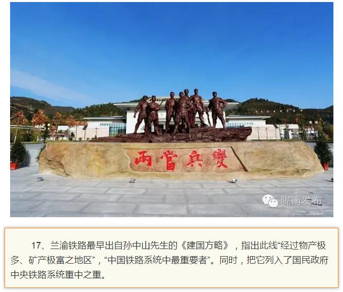 蘭渝鐵路最早由孫中山先生提出？在隴南，你不知道的事兒還有……