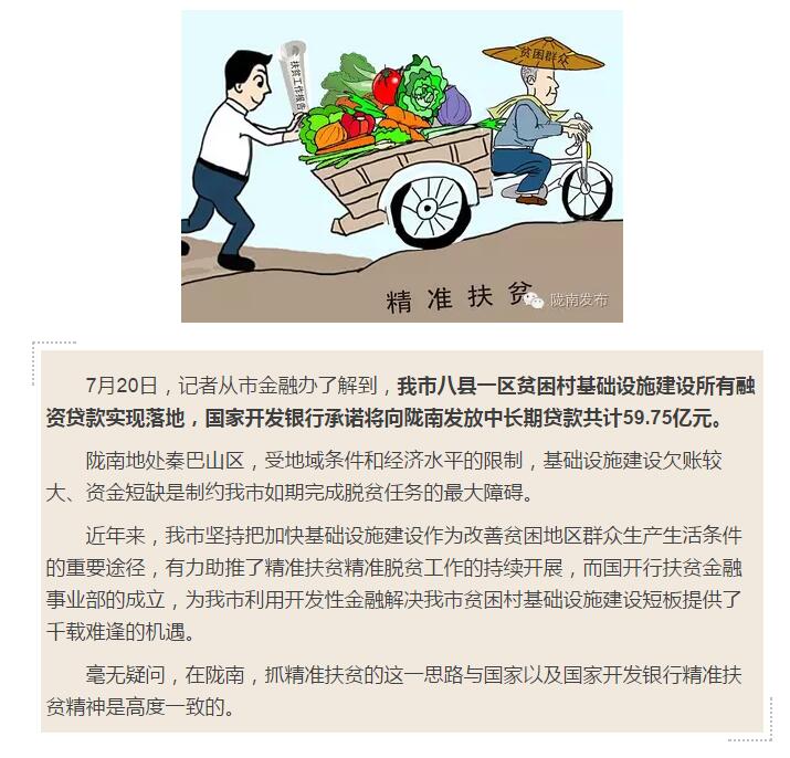國開行支持貧困村基礎(chǔ)設(shè)施建設(shè)，隴南究竟能分得多大“蛋糕”？