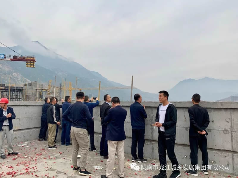 匠心傾注、喜封金頂——龍江?雙子座商住小區(qū)主體順利封頂